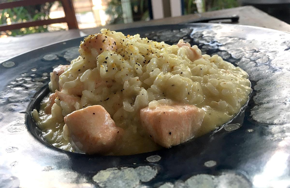 Como fazer risoto de salmão?